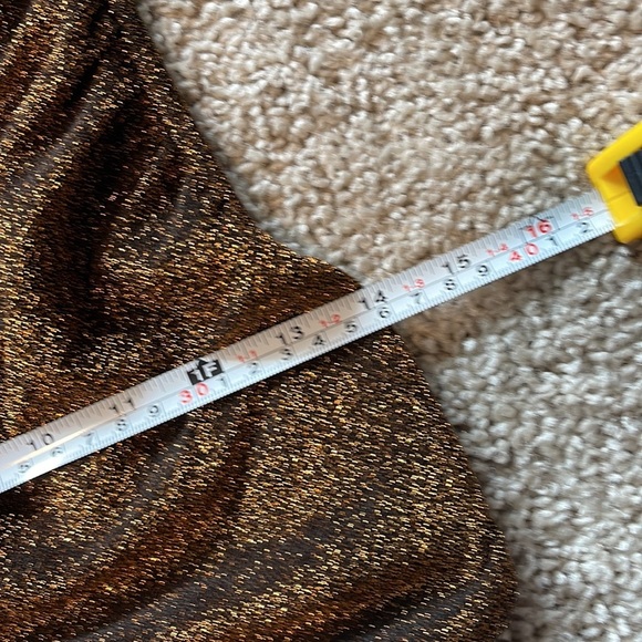 Zara body con sparkle gold glitter side ruffle dress - Picture 8 of 12